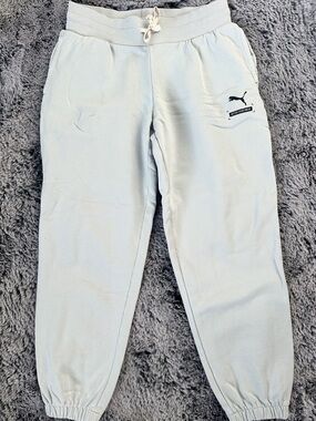 Puma light blue jogger sweats